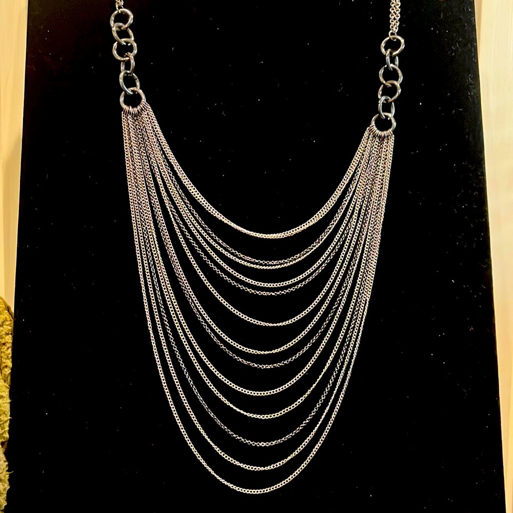 Multi-Strand Chain Fashion Necklace
